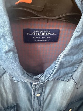 Camisa Vaquera Pull&Bear Azul