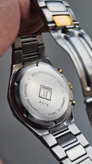 Reloj Tissot PRX Cronógrafo bicolor acero/dorado