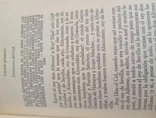Libro " Poema del Mío Cid"