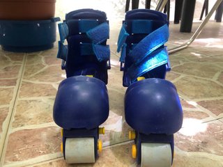 Patines Infantiles Ajustables Vintage Azul