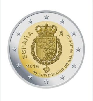 2€ España 2018 aniversario Felipe VI. SC