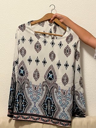 Camisa estampada manga larga