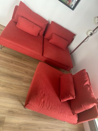 Divano angolare IKEA SÖDERHAMN Rosso
