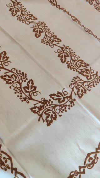 Tessuto antico canapa stampato a mano