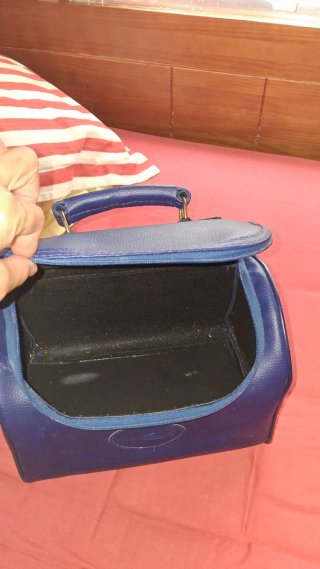 Neceser vintage azul