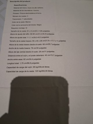 Triciclo adulto con cesta