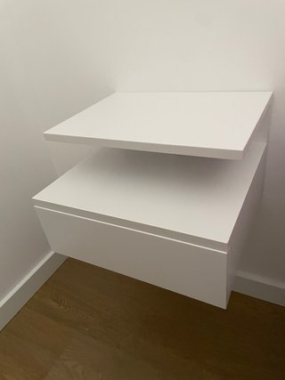 Mesita de noche Sklum blanca