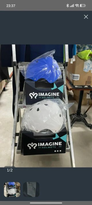 Casco Patinete/Bici/Skate Azul y Blanco