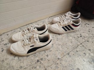 Deportivas Adidas y Puma Blancas