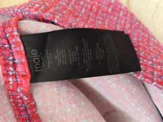 Vestido Maje Multicolor Rosa Tweed