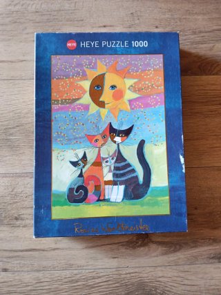 Puzzle Heye 1000 piezas Gatos Sol
