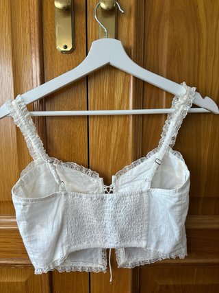 Top Corsé Encaje Blanco