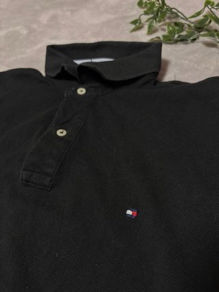 Polo Tommy Hilfiger Hombre Negro Manga Corta
