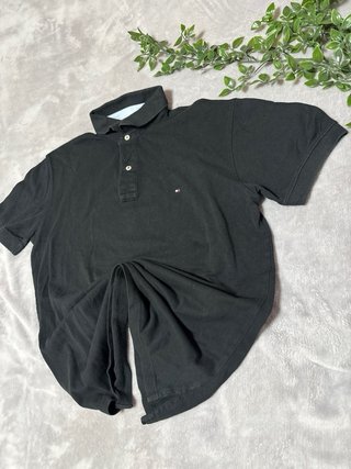 Polo Tommy Hilfiger Hombre Negro Manga Corta