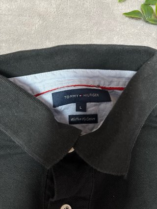 Polo Tommy Hilfiger Hombre Negro Manga Corta