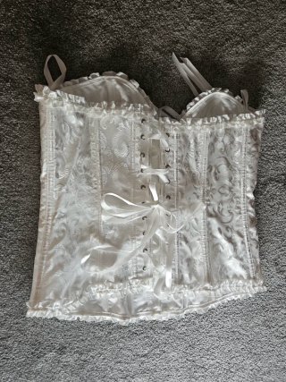 Corsetto/Bustier Jacquard Bianco Avorio