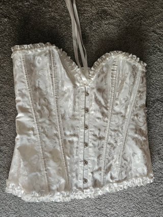 Corsetto/Bustier Jacquard Bianco Avorio