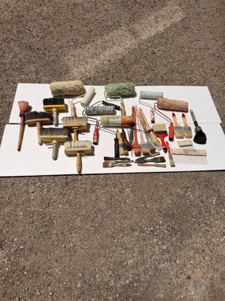 Lote material pintor: rodillos y brochas