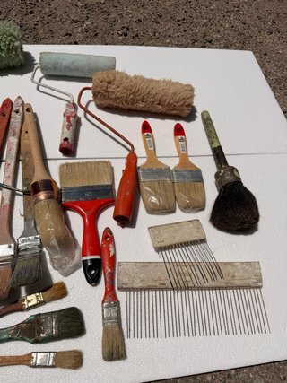 Lote material pintor: rodillos y brochas