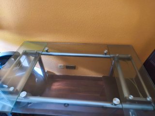 Mesa de salón extensible de cristal