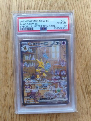 Carta Pokémon Alakazam ex MEW 201 PSA 10