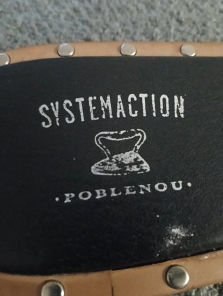 Sandalias SYSTEMACTION negras con tachuelas platea