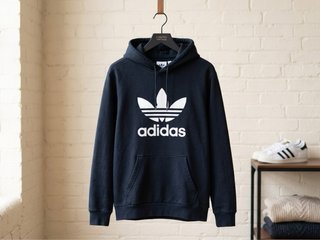 Sudadera Adidas Azul con Logo Trefoil