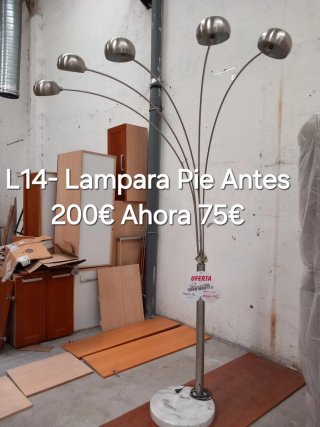 Lámpara Pie Arco 5 Luces