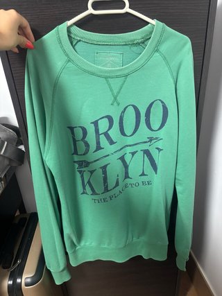 Sudadera Brooklyn Hombre Talla S Verde