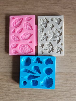 Moldes Silicona Manualidades Hojas y Conchas