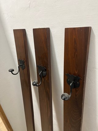 3 Percheros Antiguos Madera y Metal