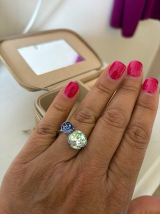 Anello Brosway verde e viola