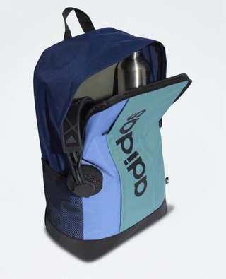 Mochila Adidas Linear Colorblock Azul/Verde