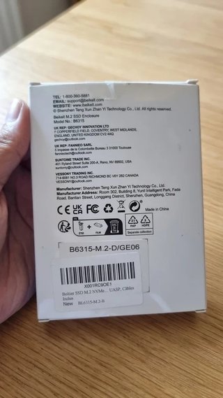Beikell B6315 box SSD M.2 NVMe/SATA USB-C
