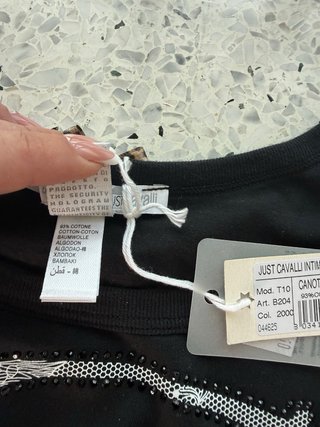 Canottiera nera Just Cavalli con logo