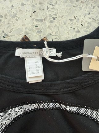 Canottiera nera Just Cavalli con logo