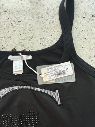 Canottiera nera Just Cavalli con logo