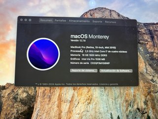 MacBook Pro Mid 2015 16GB i7 2.5GHz