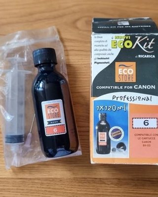 Eco Kit ricarica Canon BX-03/BX-3 nero 120 ml