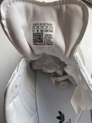 Zapatillas Adidas Samba Blancas Talla 39.5