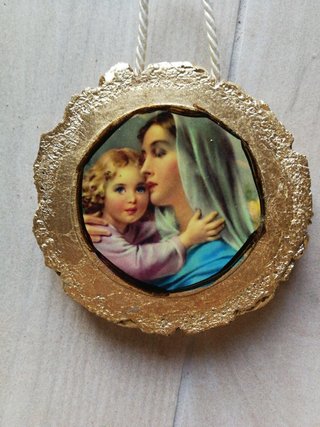 Madonna e Bambino, terracotta fatto a mano