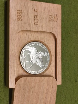 Monedas 1 Onza Plata 5 ECU Fábrica Nacional Moneda