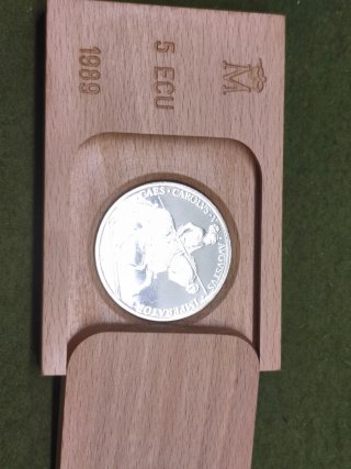 Monedas 1 Onza Plata 5 ECU Fábrica Nacional Moneda