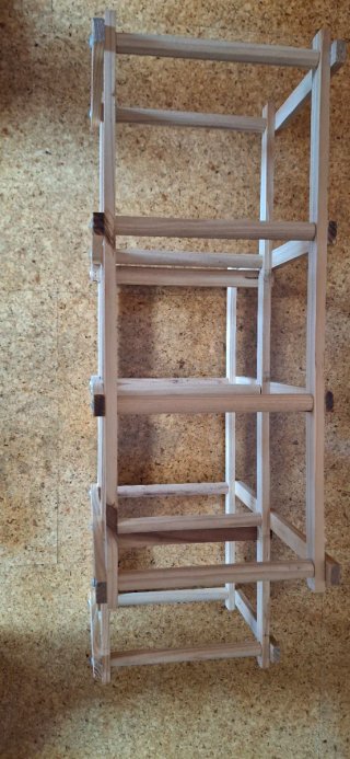 Botellero plegable de madera