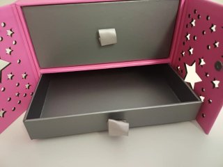 Joyero organizador rosa diseño estrellas