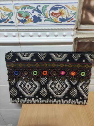 Bolso de mano étnico multicolor
