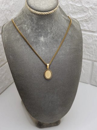 Medalla Virgen Guadalupe Acero Baño Oro
