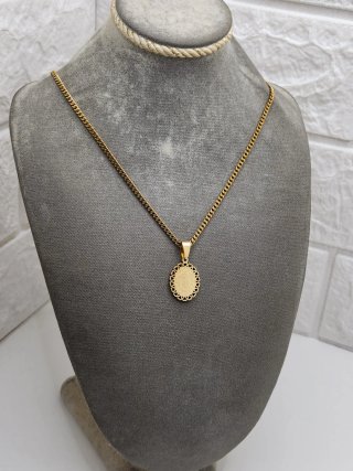 Medalla Virgen Guadalupe Acero Baño Oro