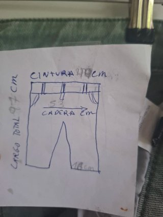 Pantalón vaquero verde desgastado