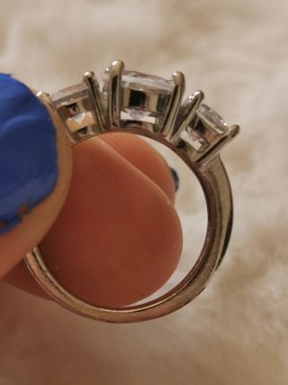 Anillo Triple Moissanita Plata 925